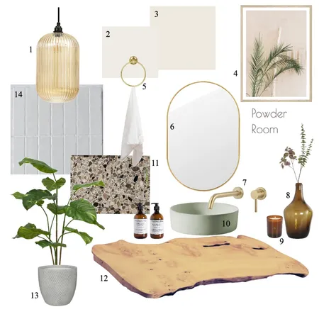 Powder Room Interior Design Mood Board by Jade Oasis Designs on Style Sourcebook