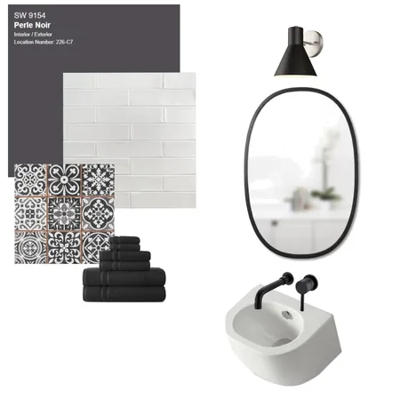 Half Bath Interior Design Mood Board by enos on Style Sourcebook