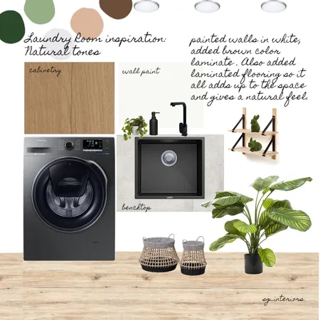 Laundry Room natural tones Interior Design Mood Board by sginteriors on Style Sourcebook