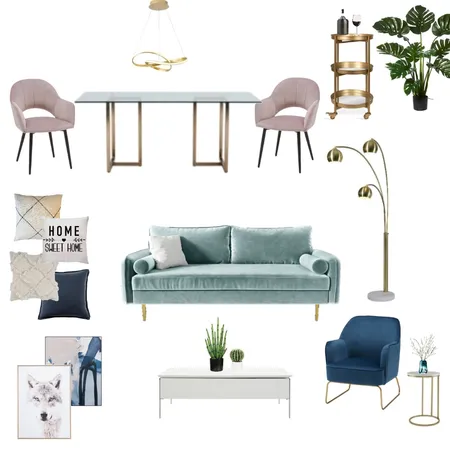 Living + Dining 32 Interior Design Mood Board by Carolina Nunes on Style Sourcebook