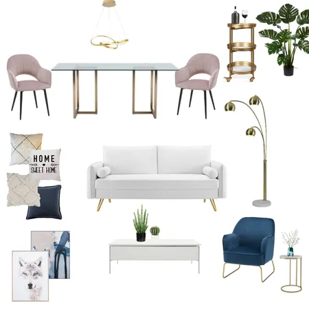 Living + Dining 38 Interior Design Mood Board by Carolina Nunes on Style Sourcebook