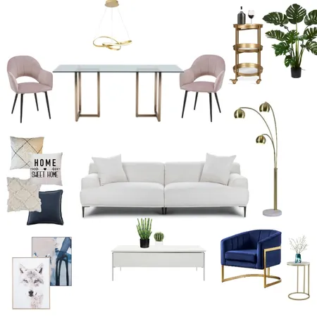 Living + Dining 38 Interior Design Mood Board by Carolina Nunes on Style Sourcebook
