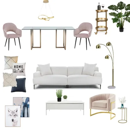 Living + Dining 39 Interior Design Mood Board by Carolina Nunes on Style Sourcebook