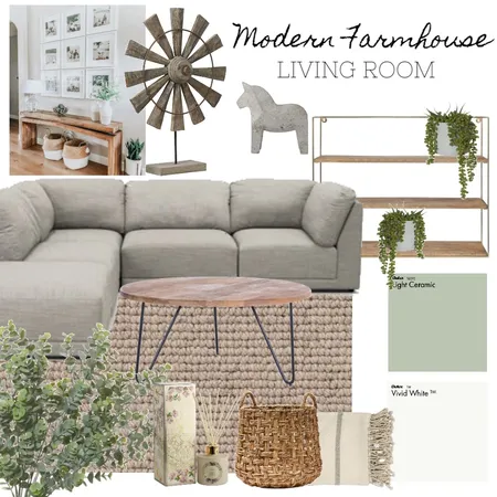 Modern Farmhouse Living Room Interior Design Mood Board by Marichelle on Style Sourcebook