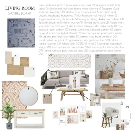 Living Room Sample Board Interior Design Mood Board by Amy_RC on Style Sourcebook