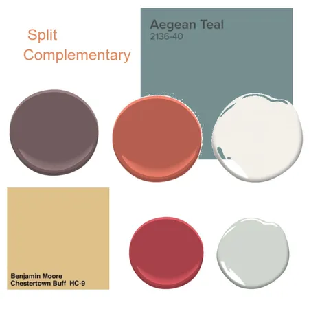 Split Complementary Color Scheme Interior Design Mood Board by Nest In-Style on Style Sourcebook