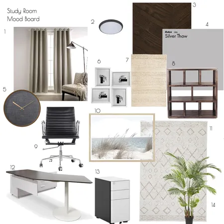 Study Room Interior Design Mood Board by sharonchan34 on Style Sourcebook