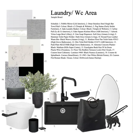Mood Board - Laundry/Wc Area Interior Design Mood Board by SamanthaRitchieInteriors on Style Sourcebook