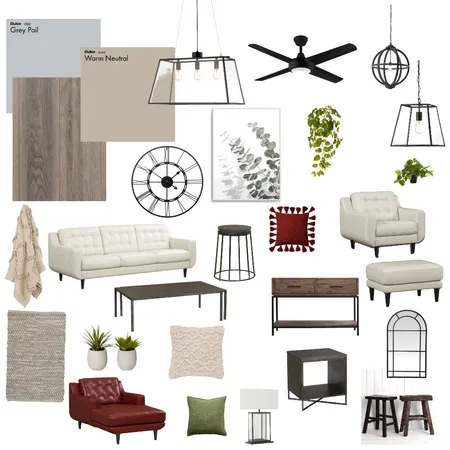 Natural Neutrals, Iron, Burgundy Interior Design Mood Board by awingo on Style Sourcebook