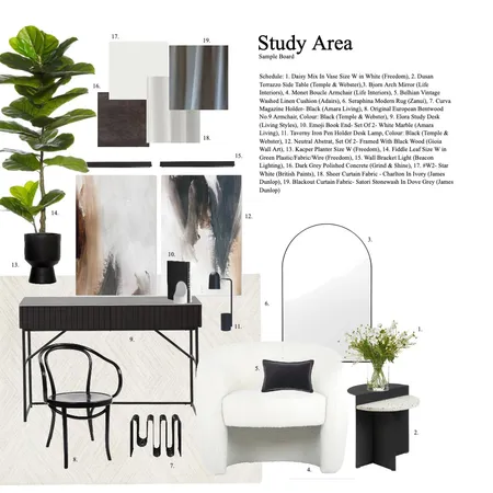 Mood Board - Study Area Interior Design Mood Board by SamanthaRitchieInteriors on Style Sourcebook