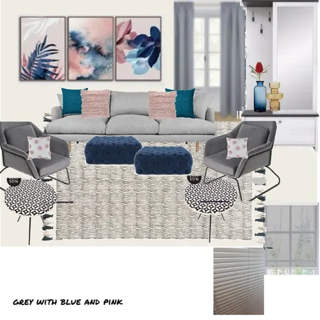 susan lounge blue and pink Interior Design Mood Board by glynis on Style Sourcebook