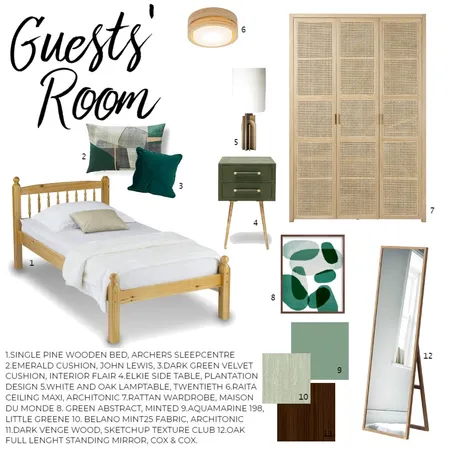 Cozy Guest Room Interior Design Mood Board by MADE 2 MEASURE INTERIORS on Style Sourcebook