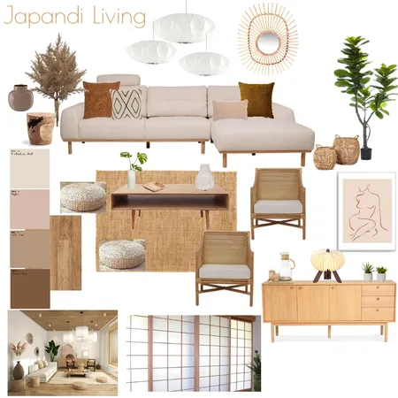 Japandi Living Interior Design Mood Board by KellyMGreen95 on Style Sourcebook