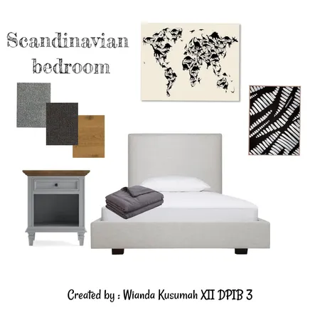 Scandavian bedroom Interior Design Mood Board by Wiann on Style Sourcebook