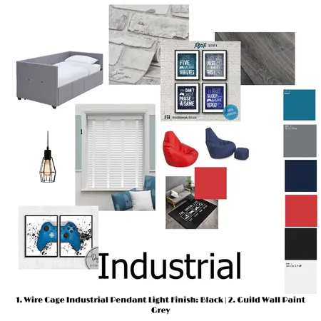 Industrial Games Room Interior Design Mood Board by louisehughes1974 on Style Sourcebook