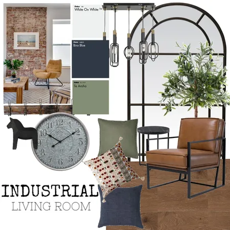 Industrial Living Room Interior Design Mood Board by Marichelle on Style Sourcebook