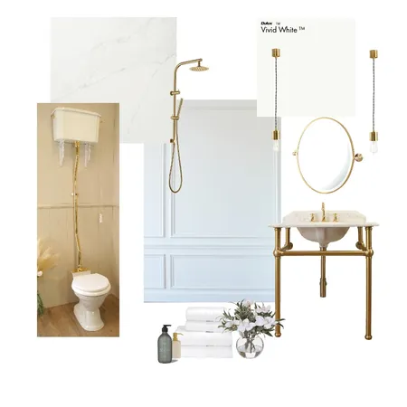 Brushed Brass Traditional Bathroom Interior Design Mood Board by KMR on Style Sourcebook