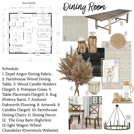 DINING ROOM Interior Design Mood Board by kayshamp on Style Sourcebook