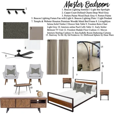 Master Bedroom Interior Design Mood Board by kyliewoolen on Style Sourcebook