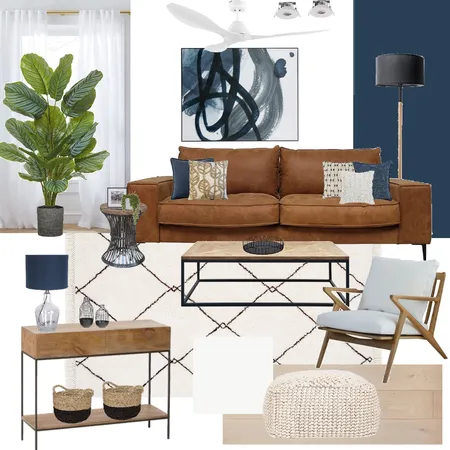 Masculine Living Room Interior Design Mood Board by Taylor Estwick on Style Sourcebook