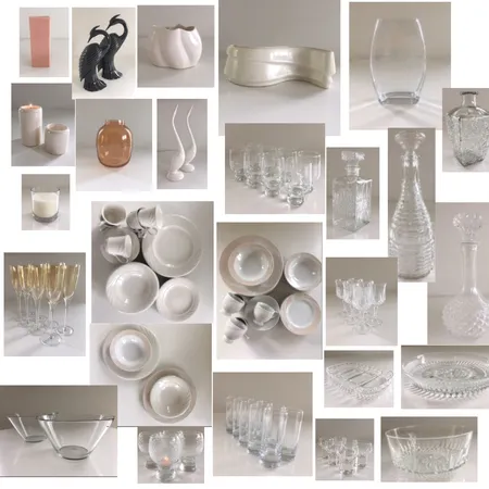 Sarahs air bnb glassware and ornaments Interior Design Mood Board by alushiasanchia on Style Sourcebook