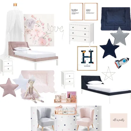 Twins room Interior Design Mood Board by Kristina on Style Sourcebook