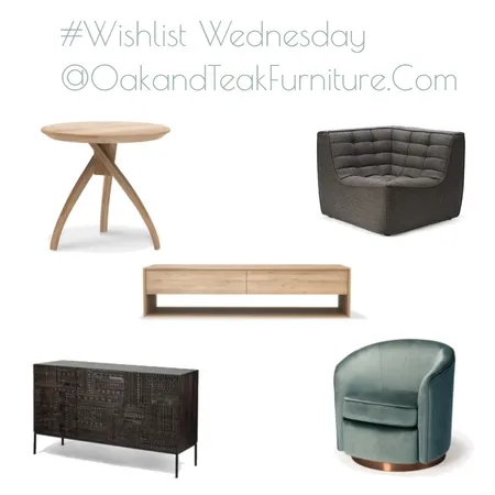 Wishlist Wednesday Oak and Teak Furniture Interior Design Mood Board by interiorology on Style Sourcebook