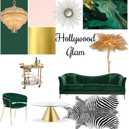 Hollywood Glam Interior Design Mood Board by nmasterson001@gmail.com on Style Sourcebook