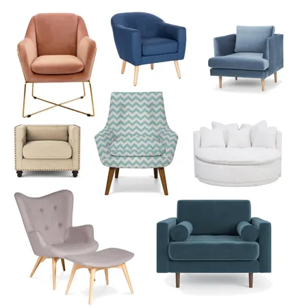 Chairs - Club and Mid-Century Modern Interior Design Mood Board by Michelle Drake on Style Sourcebook