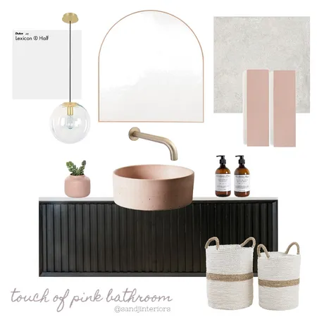 Pop of Pink Bathroom Interior Design Mood Board by STEPH PROPERTY STYLIST 〰 on Style Sourcebook