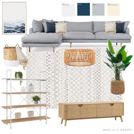 Contemporary Coastal Living Space Interior Design Mood Board by Michelle Canny Interiors on Style Sourcebook