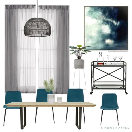 Modern Dining Space Interior Design Mood Board by Michelle Canny Interiors on Style Sourcebook