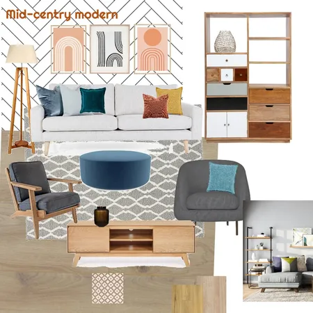 Mid-centry modern 44 Interior Design Mood Board by okuzan on Style Sourcebook