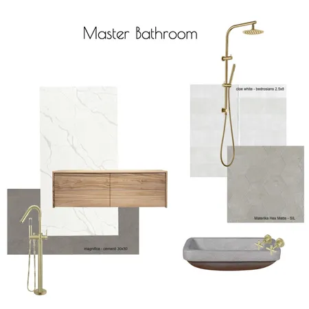 Master Bathroom/hers Interior Design Mood Board by Bass and Wade Home Interior Solutions on Style Sourcebook