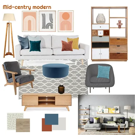 Mid-centry modern Final Interior Design Mood Board by okuzan on Style Sourcebook