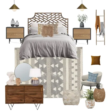 Bedroom Mid Century Modern Interior Design Mood Board by MelissaKW on Style Sourcebook