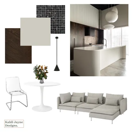 Moody Minimalist Kitchen Interior Design Mood Board by Kahli Jayne Designs on Style Sourcebook