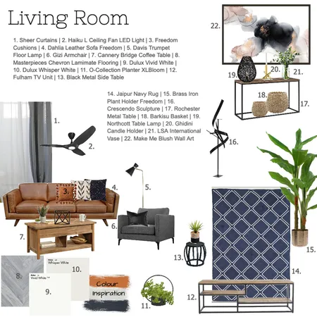 Living Room Sample Board Interior Design Mood Board by MariaGremos on Style Sourcebook