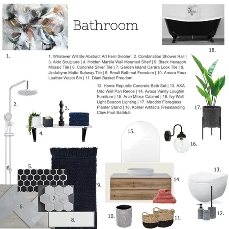 Bathroom Sample Board Interior Design Mood Board by MariaGremos on Style Sourcebook