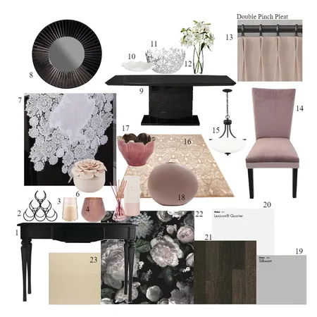 Dining area sample board Interior Design Mood Board by Gia123 on Style Sourcebook