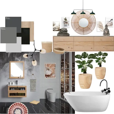 bohemian bathroom Interior Design Mood Board by eirini niktaraki on Style Sourcebook
