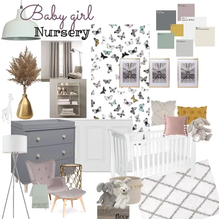 baby girl nursery Interior Design Mood Board by Mariana Brites on Style Sourcebook