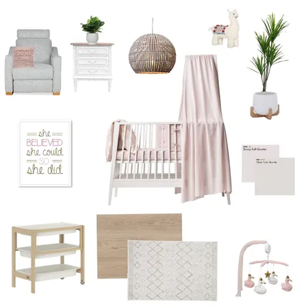 Blush Nursery Interior Design Mood Board by BecSalmon on Style Sourcebook