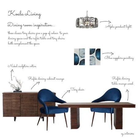 koala dining room Interior Design Mood Board by sginteriors on Style Sourcebook
