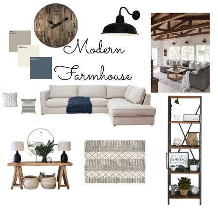 Modern Farmhouse Interior Design Mood Board by Barb Fredlund on Style Sourcebook