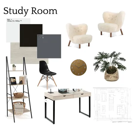 Study Room Interior Design Mood Board by CatrinaLourenco on Style Sourcebook