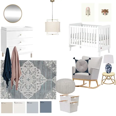 baby room grey/beige blue Interior Design Mood Board by heathermitchs on Style Sourcebook