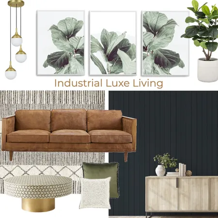 Industrial Luxe Living Interior Design Mood Board by Olive et Oriel on Style Sourcebook