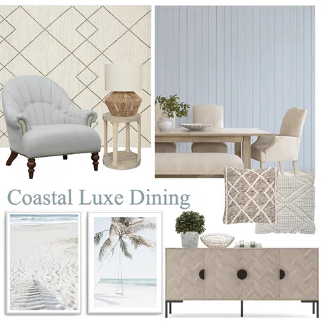 Coastal Luxe Dining Interior Design Mood Board by Olive et Oriel on Style Sourcebook