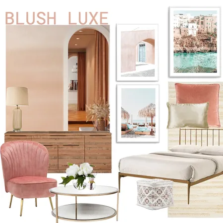 Blush Luxe Bedroom Interior Design Mood Board by Olive et Oriel on Style Sourcebook